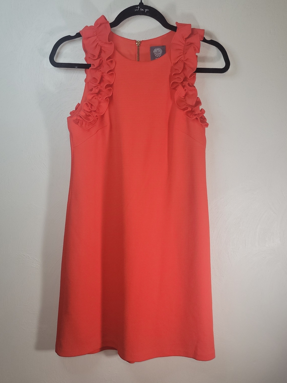Vince Camuto Red Ruffle-Sleeve Midi Shift Dress - Size 2